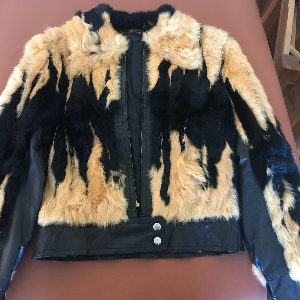 SOPHIA REAL FOX FUR /LEATHER JACKET